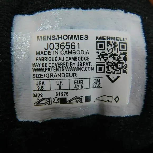 Merrel Moab 3 Mid Black Night Hiking Boots Men's Size 9.5 New Shoe